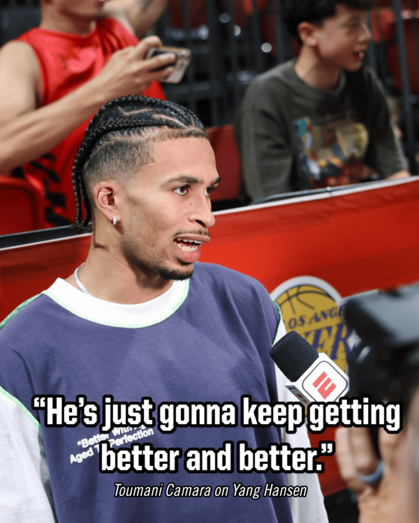 精选期货配资 卡马拉称赞杨瀚森：他是个非常有天赋的球员，他会越来越好